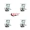 Service Caster 4 Inch Semi Steel Swivel Caster Set with Roller Bearings and Brakes SCC SCC-30CS420-SSR-TLB-4 - alternate 4